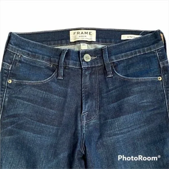 FRAME Denim Le High Skinny Eaton Ave Blue Denim Jeans Size 24